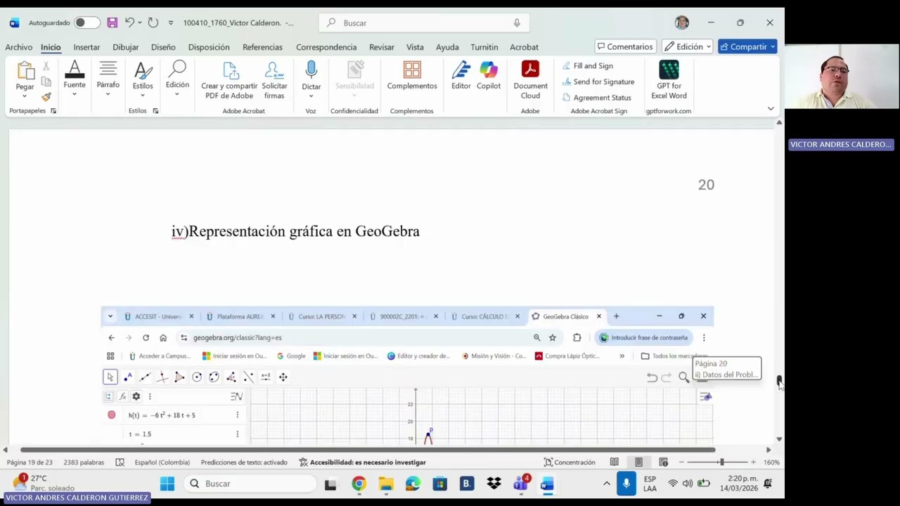 Ejercicio 5, Representación de Funciones Reales en Diferentes Contextos.