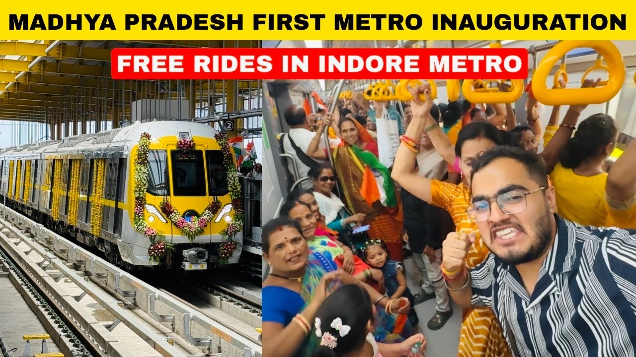 INDORE METRO First Day Inaugural Journey | इंदौर मेट्रो में फ्री में यात्रा करें एक हफ़्ते के लिये😱