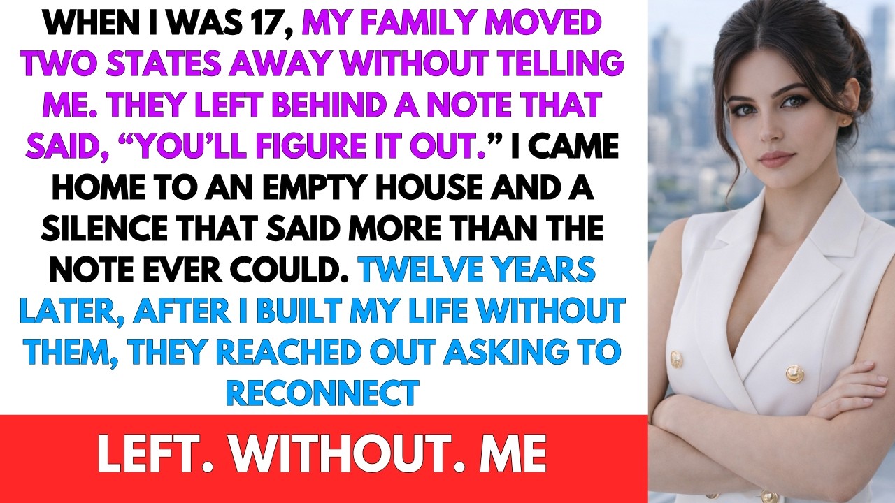 WHEN I WAS 17, MY FAMILY MOVED TO TEXAS WITHOUT ME THEY LEFT A NOTE“YOU’LL FIGURE IT OUT” AND NOW…