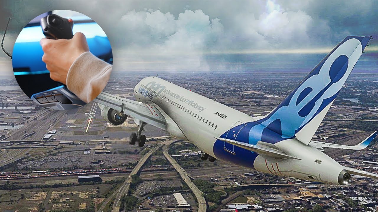 УРАГАН в Microsoft Flight Simulator 2020! (с боковым стиком управления A320)