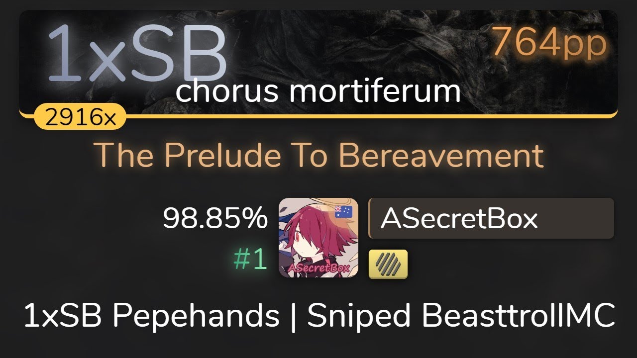 ASecretBox | Shadow Of Intent - The Prelude To Bereavement [chorus] +HD 98.85% {#1 764pp 1xSB}