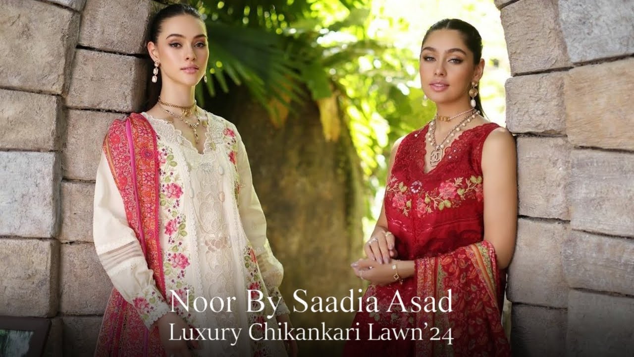 Noor Luxury Chickenkari Lawn 2024 | Noor by Saadia Asad Luxury Lawn Unstitched Collection 2024