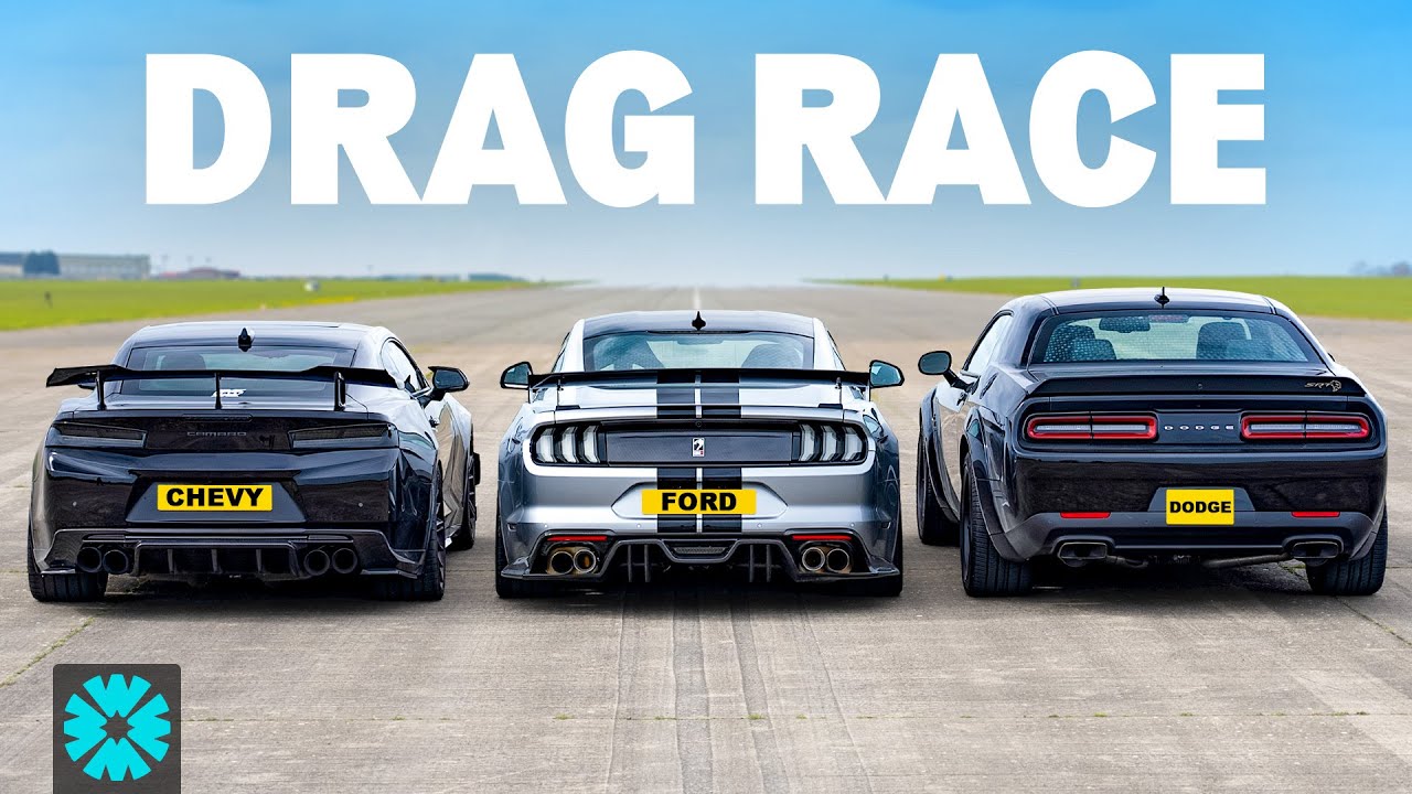 АМЕРИКАНСКИЕ МАСЛ-ДРЭГ-ГОНКИ: Ford против Chevy против Dodge