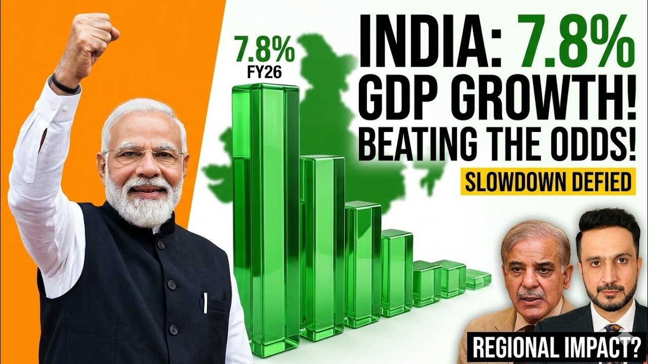India's GDP growth 7.8% in FY26 beats slowdown predictions.  #narendramodi 