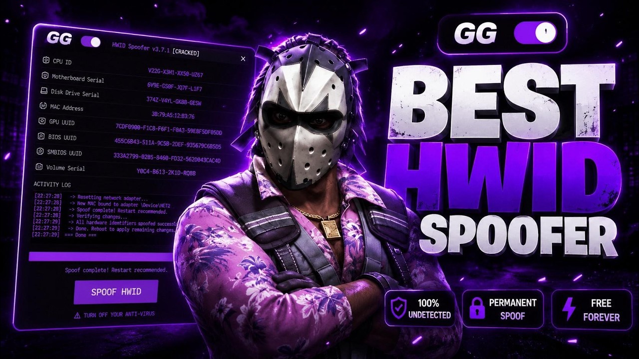 Free HWID Spoofer 2026 | Fortnite Spoofer, Valorant Spoofer, Rust, Apex & FiveM | HWID Ban Fix