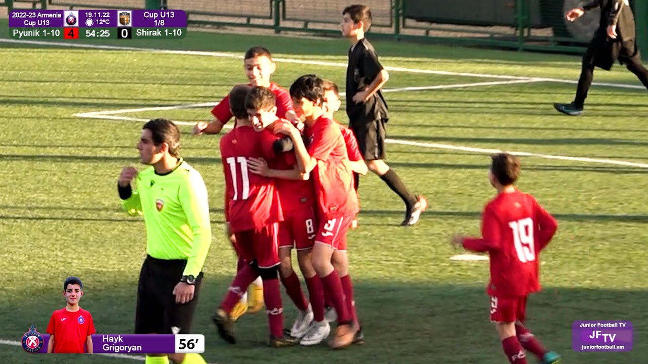 Pyunik 1-10 (4-0) Shirak 1-10 (19.11.22) 2022-23 Armenia Cup U13, 1/8