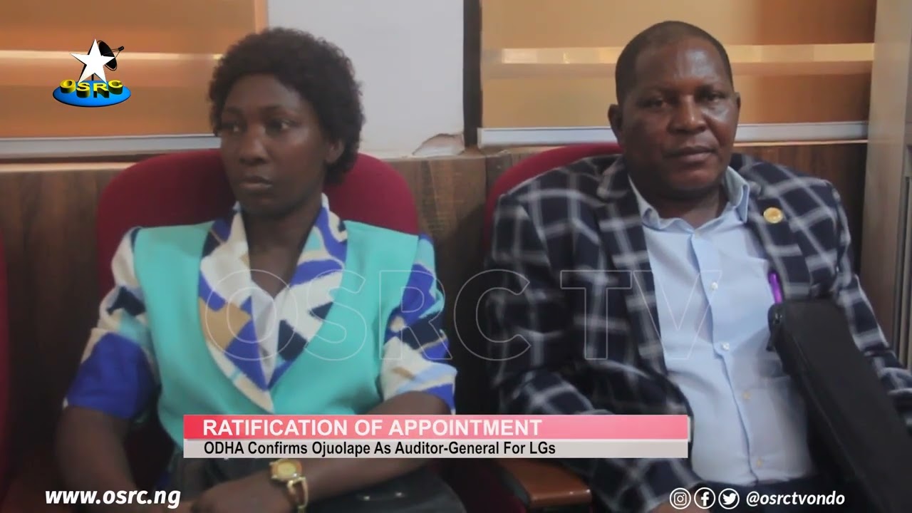 ODHA  Confirms Ojuolape As Auditor-General for LGs