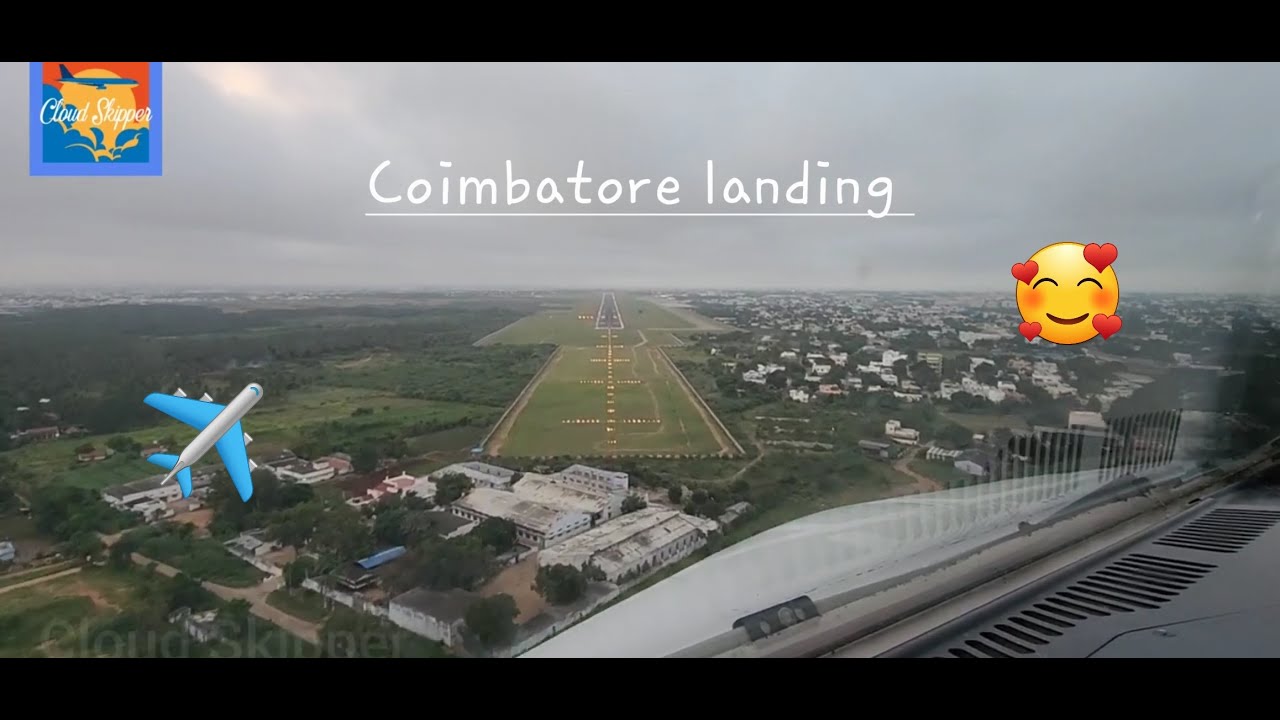 (Preview)Beautiful early morning landing at Coimbatore,  CJB, Tamil Nadu , 🇮🇳,  cockpit view.