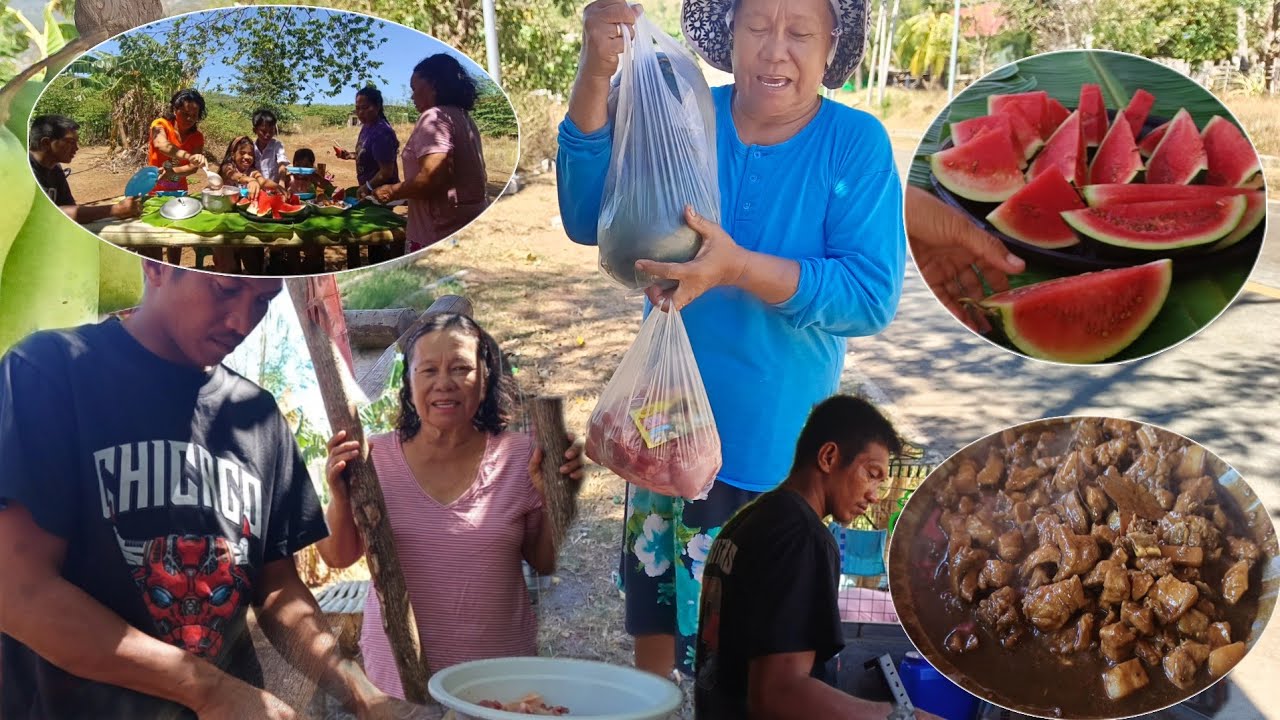 Nagluto ng adobong baboy para sa pamilya