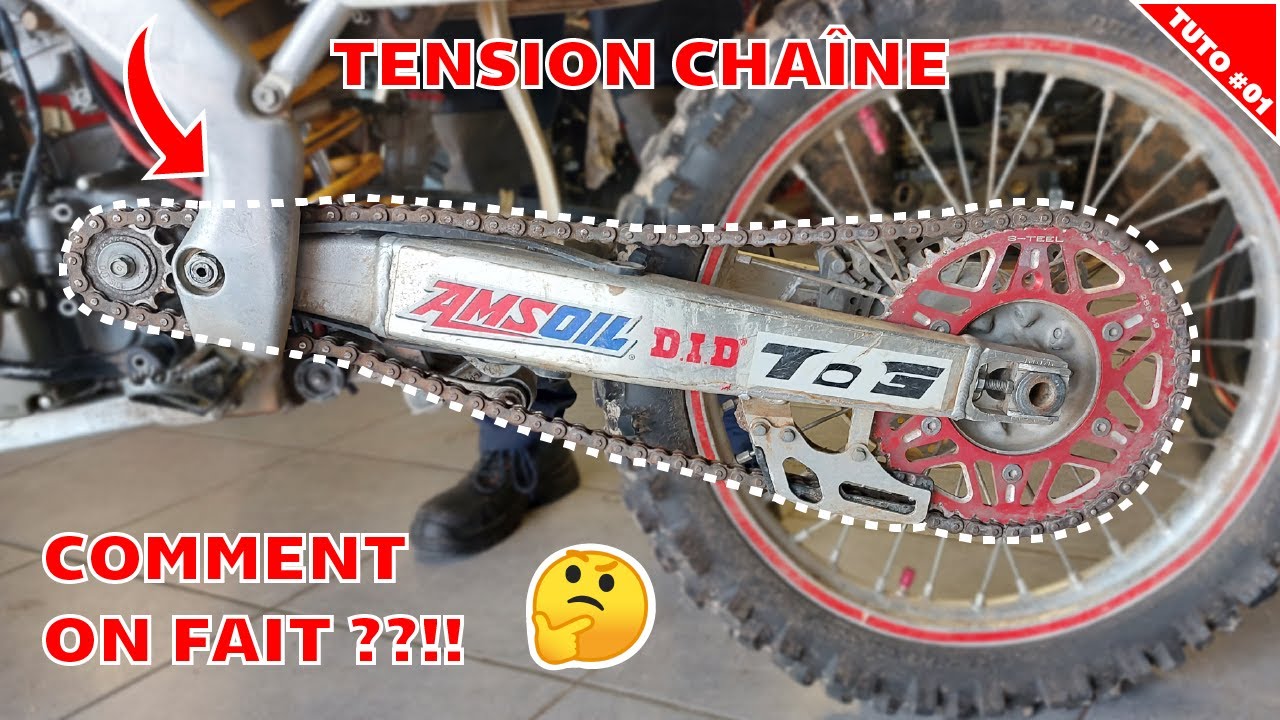 Comment et pourquoi faire une tension de chaine sur sa moto cross et enduro ???!!!