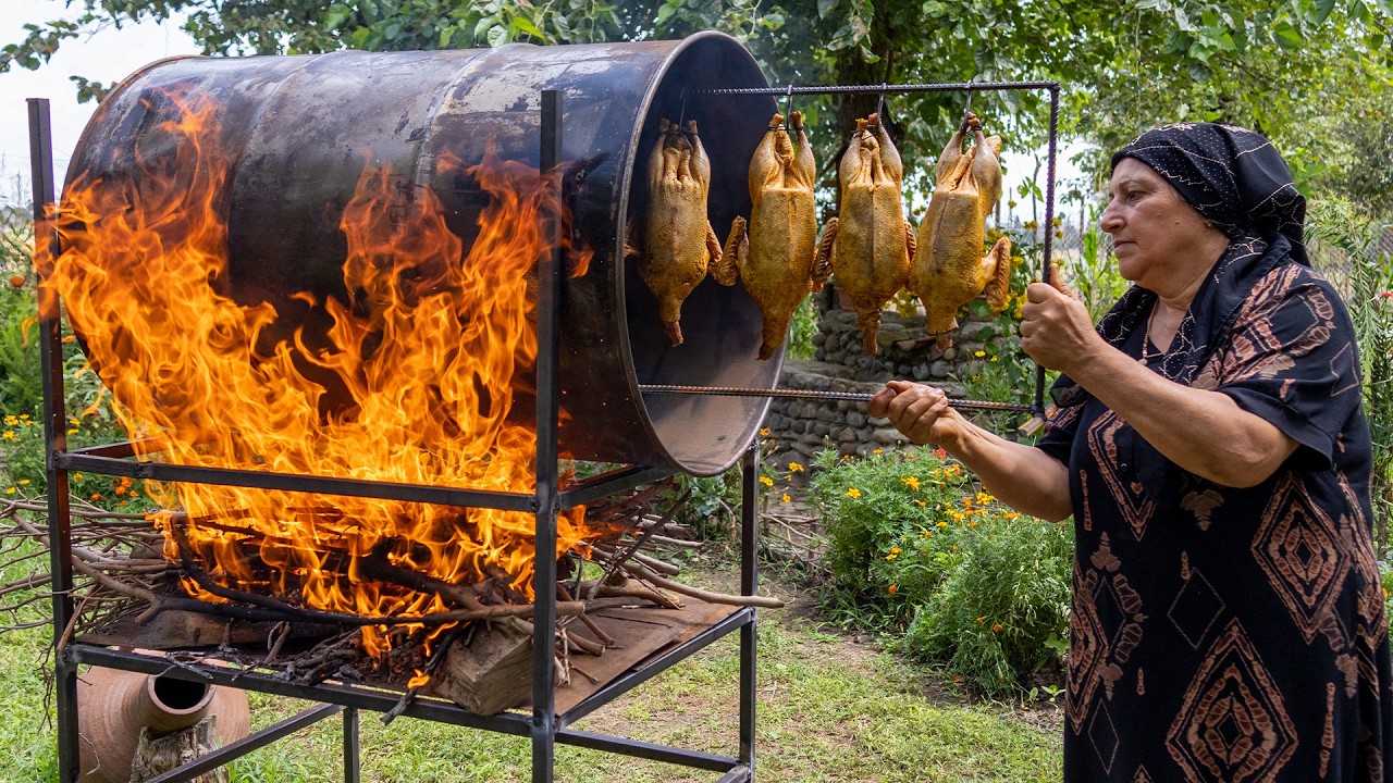 No One Believed It, But the Result is Incredible! 🔥🦆 Golden Roasted Ducks in a Barrel Fire
