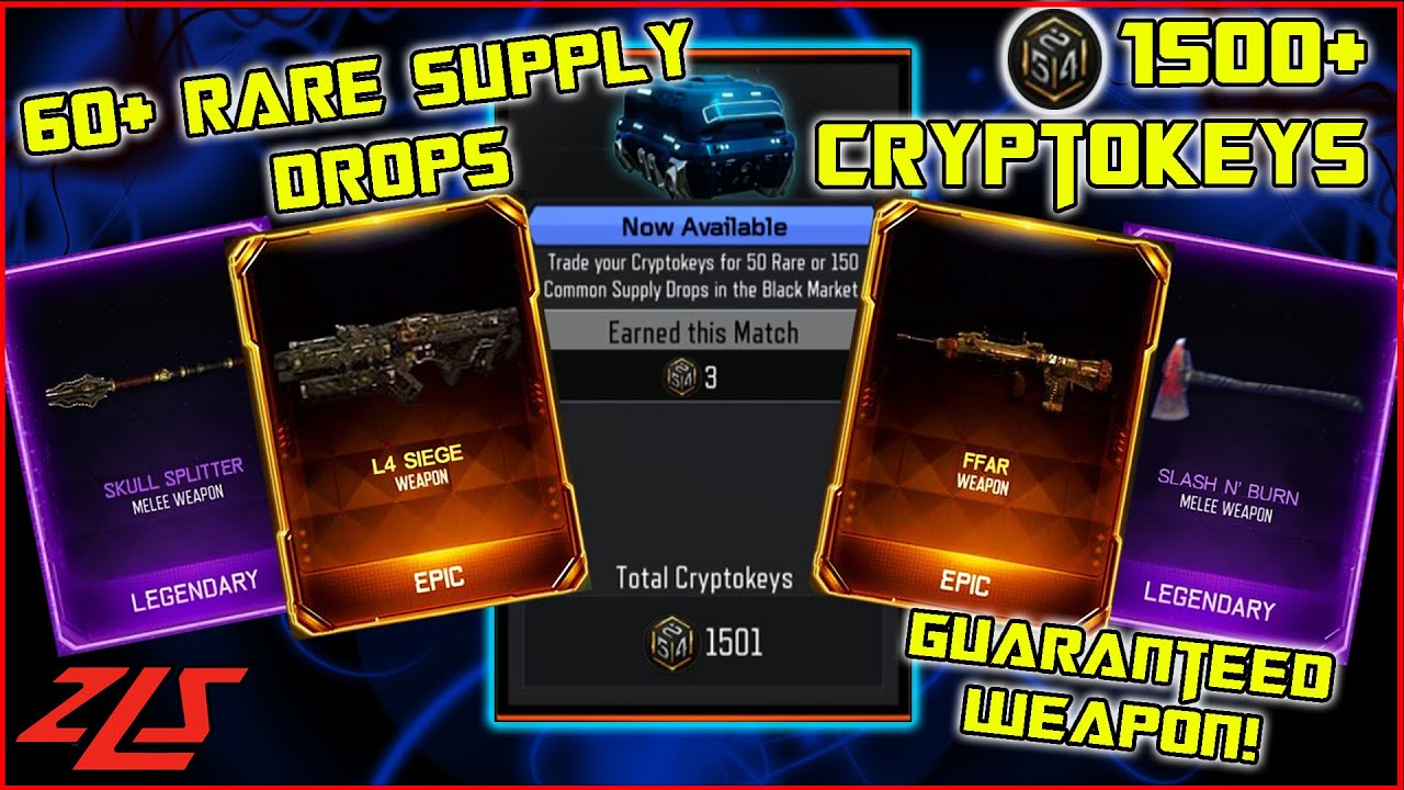 EPIC NEW GUNS! - 60+ RARE SUPPLY DROP OPENING - 1500+ CRYPTOKEYS!