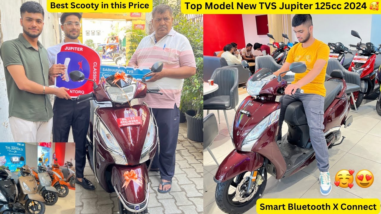 New TVS Jupiter 125cc 2024 Top Model with Bluetooth Smart X Connect ! Best Scooty in this Price 🥰