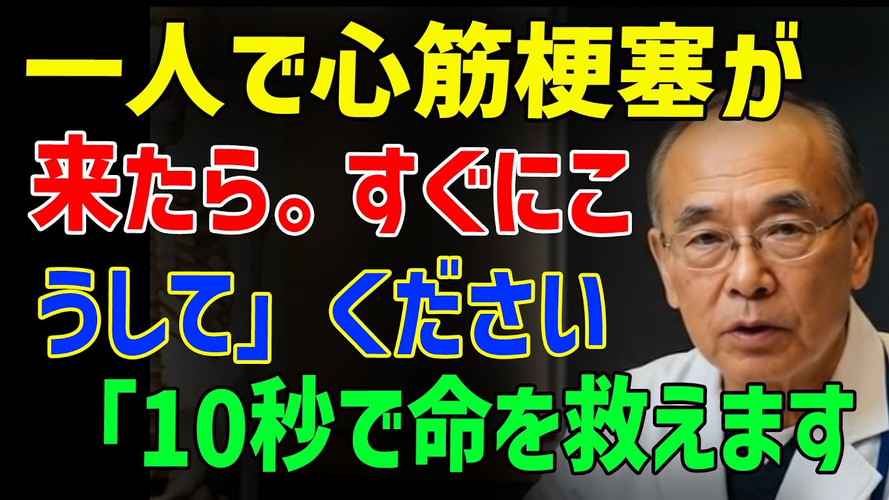 【危険】一人の時に心筋梗塞が来たら 医師が教える命を救う10秒法 高齢者健康