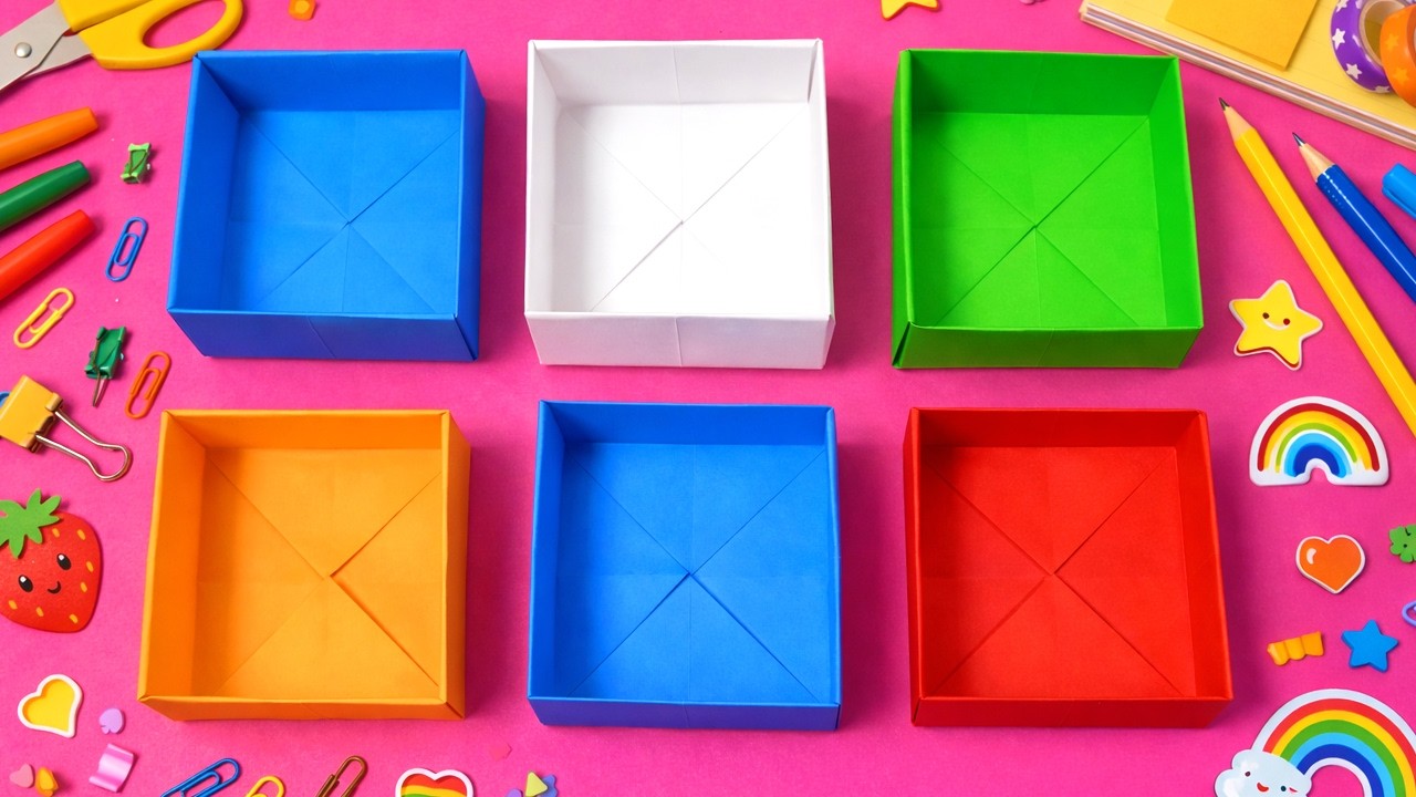 Origami Paper Box | How to make a paper boxes Without Glue | Simple Paper Box Tutorial