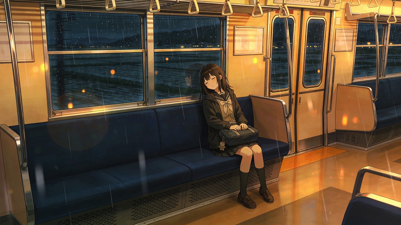 Night Train Lofi 🚂 Rain on the Window — 2 Hour Anime Chill Mix to Relax & Unwind