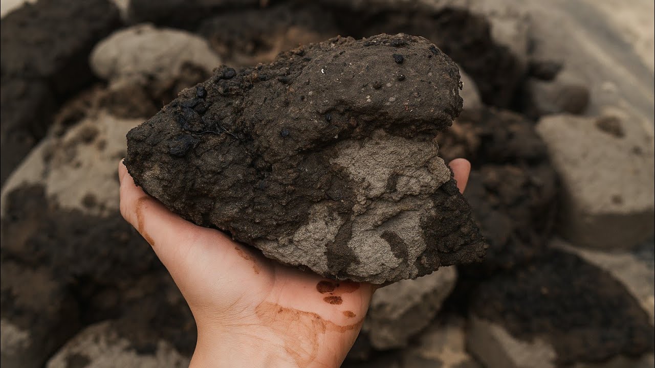 Super dusty gritty charcoal dry floor & dry claypot crumbling oddly satisfying video🔥
