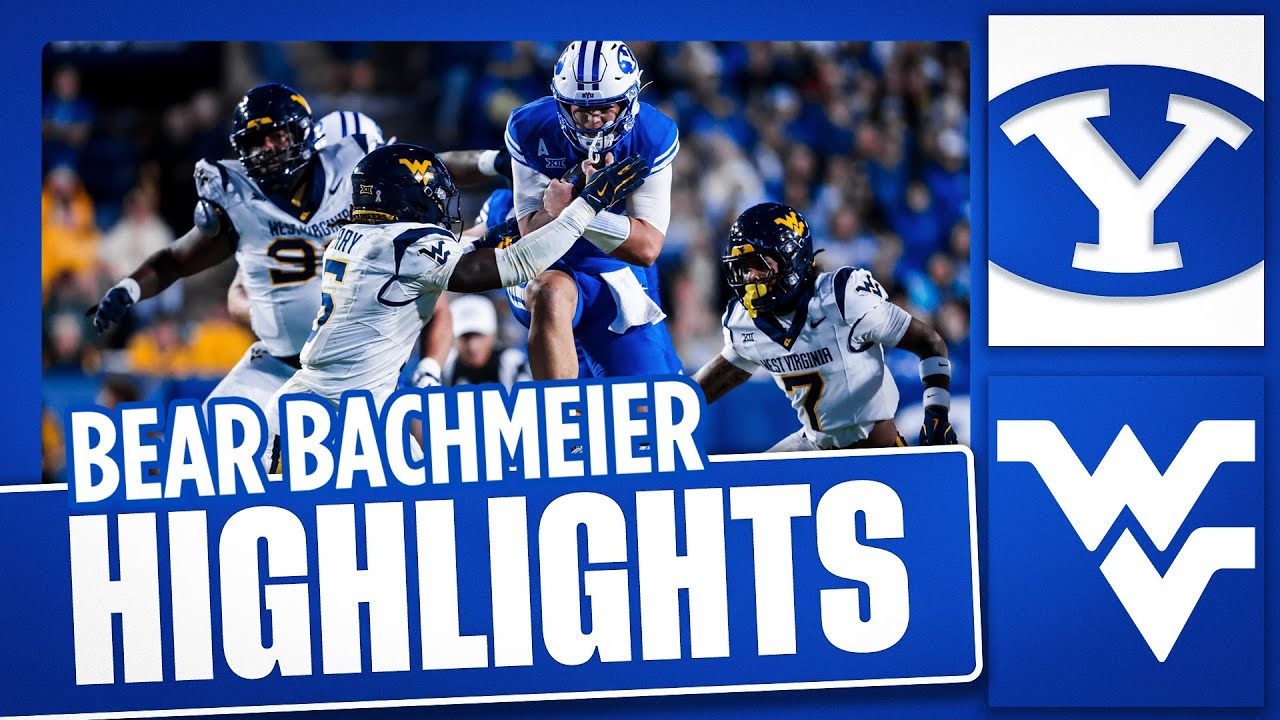 BEAR BACHMEIER: ОСНОВНЫЕ МОМЕНТЫ || BYU против WEST VIRGINIA || ФУТБОЛ BYU