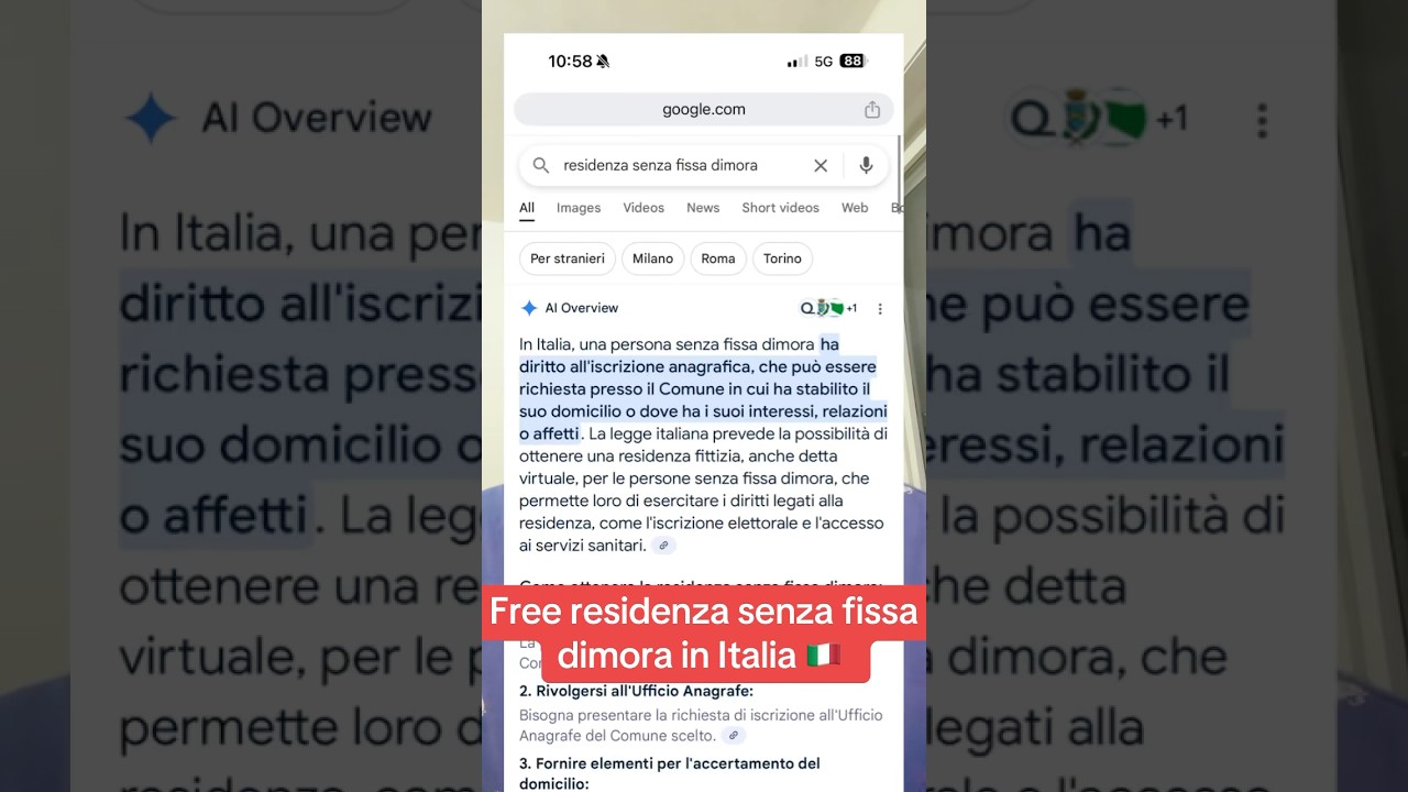| Free residenza in Italia kaise banwe |senza fissa dimora carta d&rsquo;identit&agrave; | residenza Fittizia |
