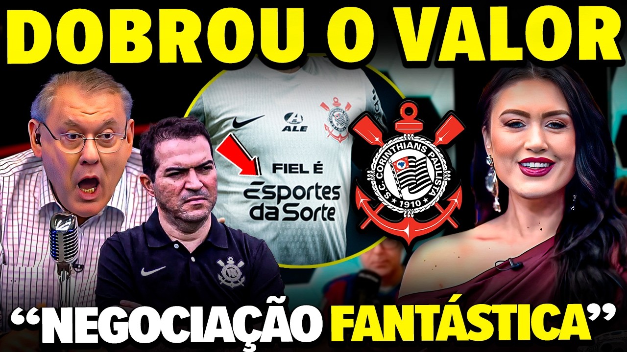 HISTORICO! CORINTHIANS DOBRA PATRÍCINIO MASTER e Imprensa VAI À LOUCURA AO VIVO APÓS ACORDO!