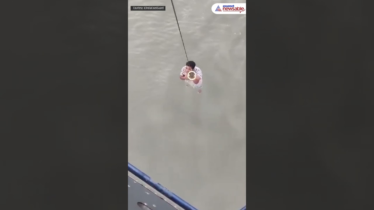 WATCH | India Coast Guard Rescue Five Fishermen From Severely Damaged Vessel in Daman