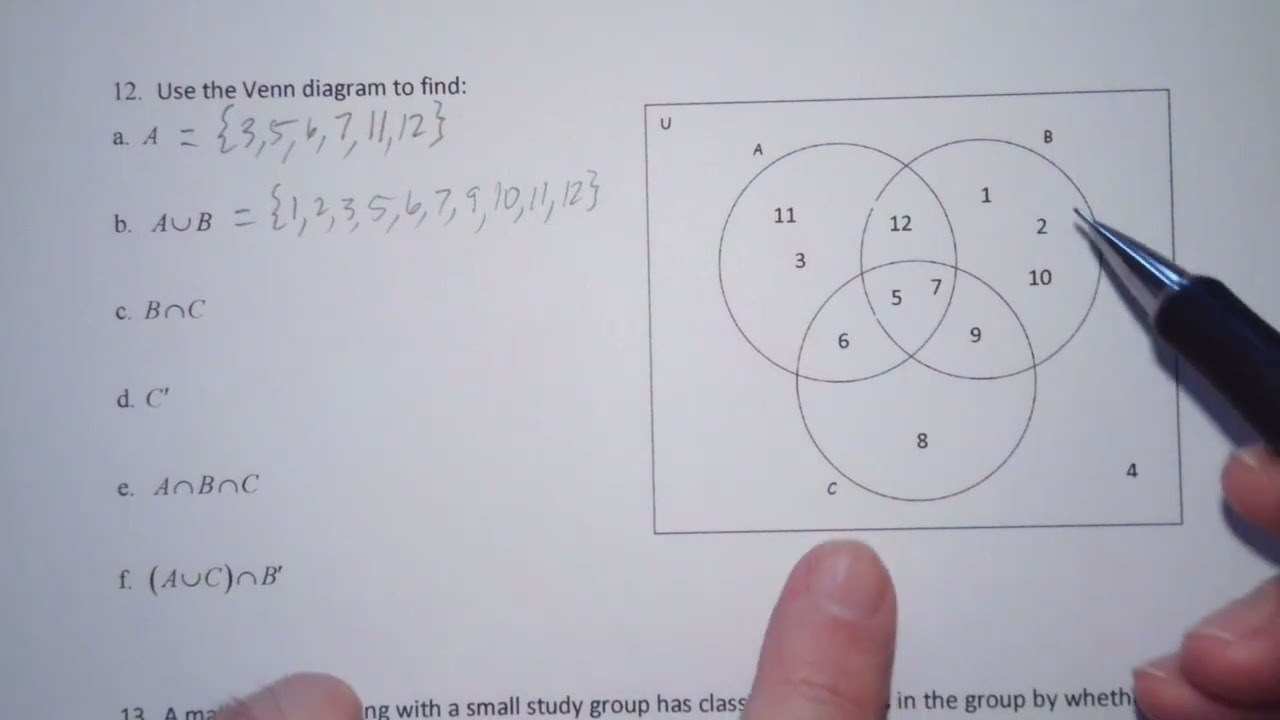 Set Operations and Venn Diagrams with 3 Sets