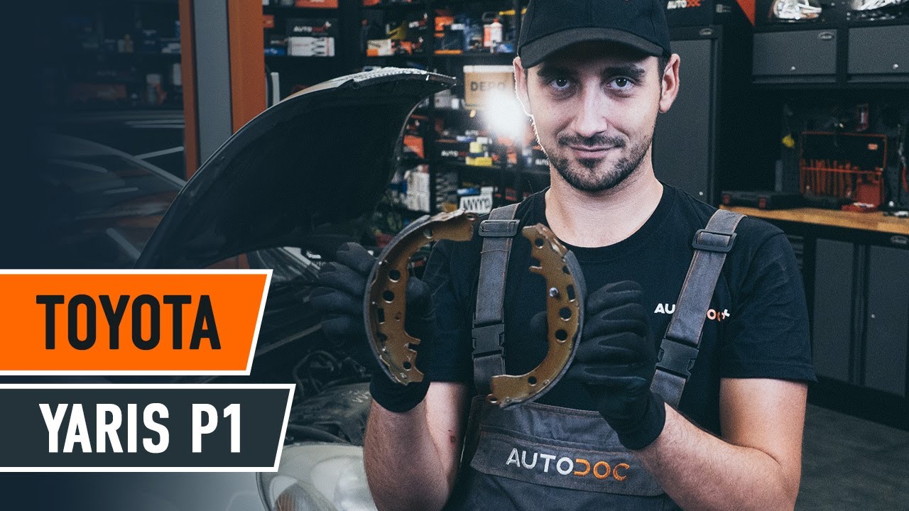 Cómo cambiar los zapatas de freno parte trasera en TOYOTA YARIS P1 [VÍDEO TUTORIAL DE AUTODOC]