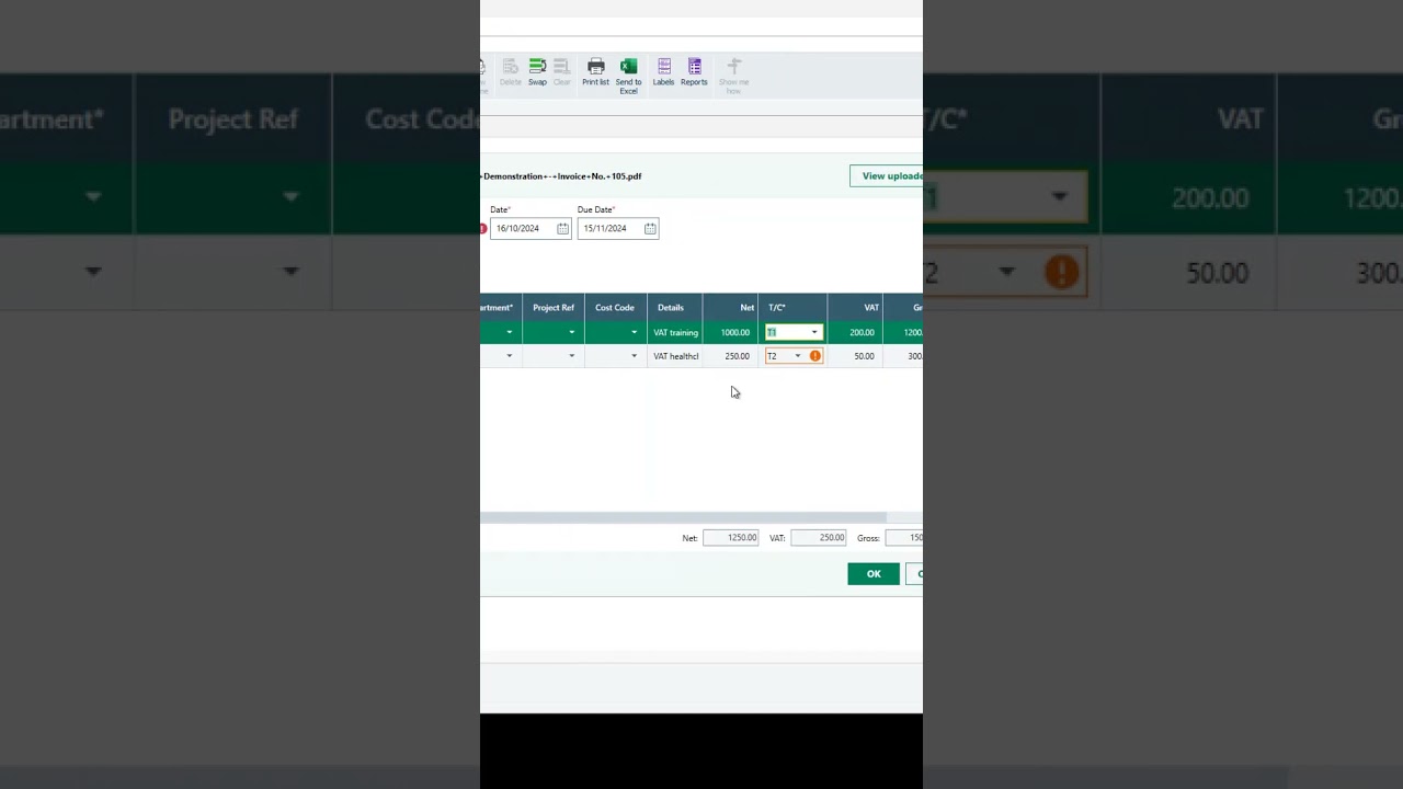 Sage 50 Accounts (UK) - AI Document Capture #shorts