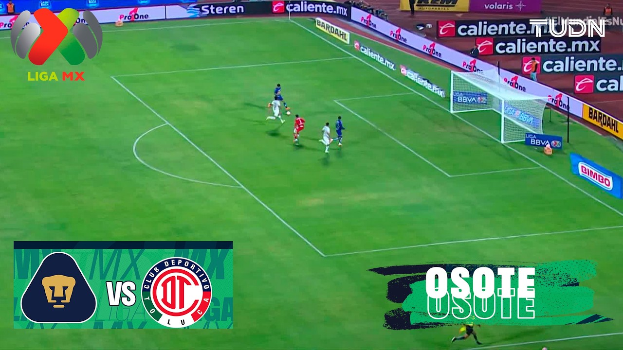 &iexcl;OSOTE DEL TORNEO! 'Pantera' falla - Pumas vs Toluca | Liga MX - Jornada 9 Clausura 2026 | TUDN