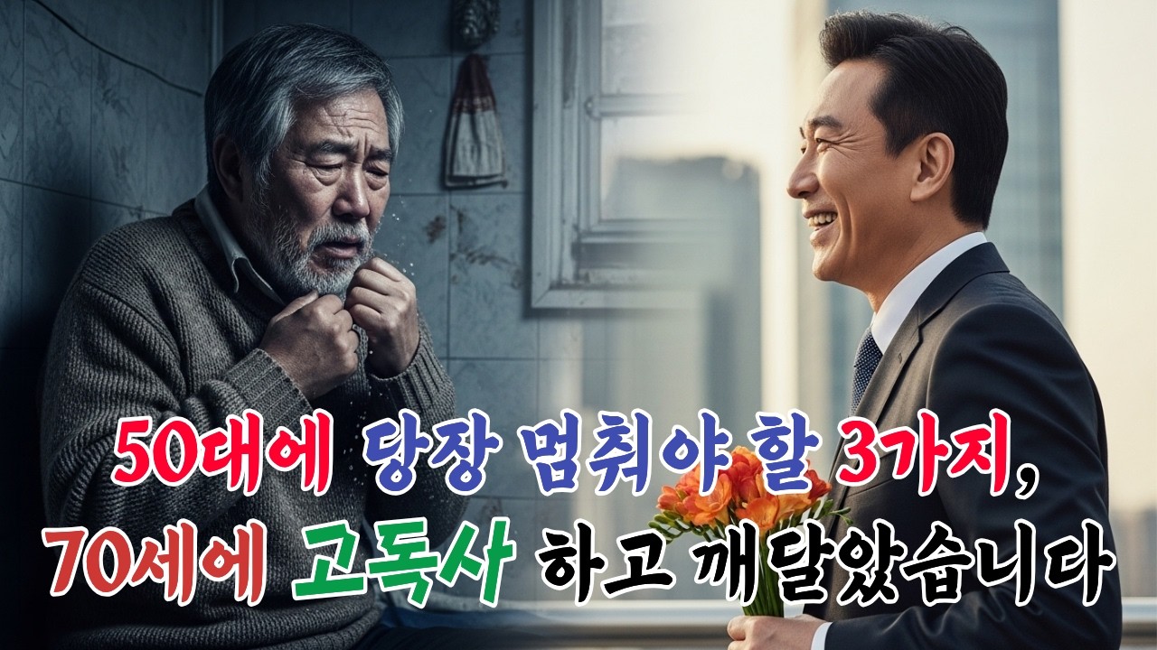 50대에 당장 멈춰야 할 3가지, 70세에 고독사하고 깨달았습니다.