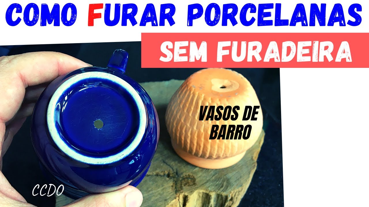 COMO FURAR PORCELANA PARA PLANTAR ORQUÍDEA (suculentas)