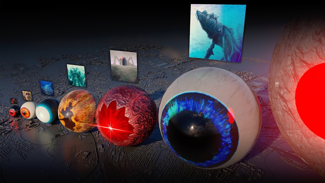 Legendary Monster Eye Size Comparison | SEA EATER VS SCP 169