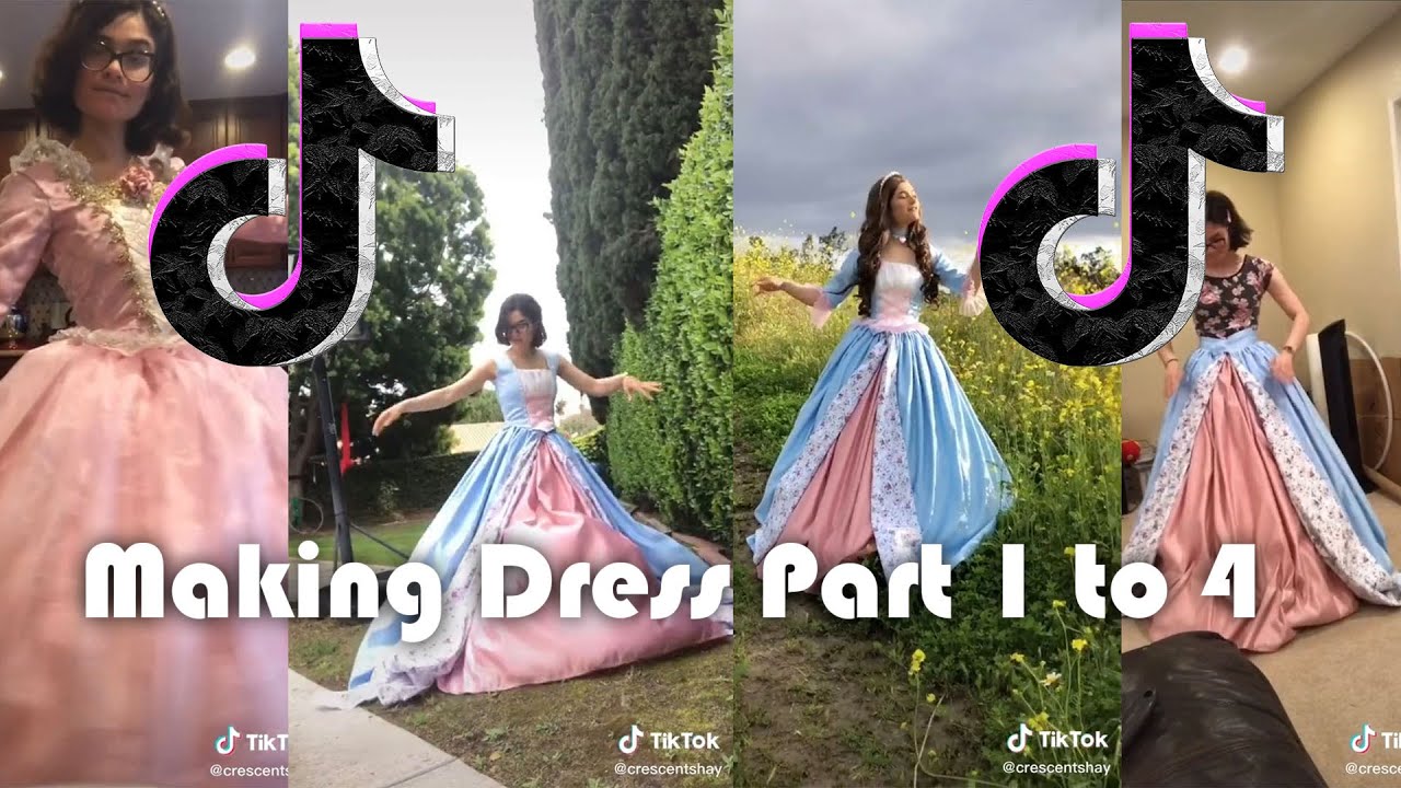 TikTok Making Dress part 1 tot 4 | Crescentshay | Compilation 2021