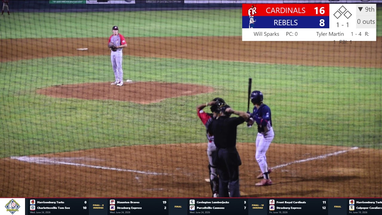 New Market Rebels (11-7) vs Front Royal Cardinals (6-12)