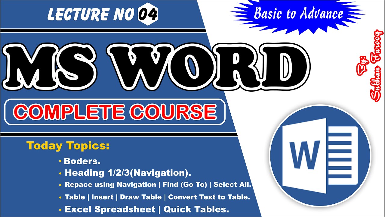 MS word 2016 full Course in Urdu-Hindi Part 4 | ms word tutorial | Word Full Course in Urdu / Hindi