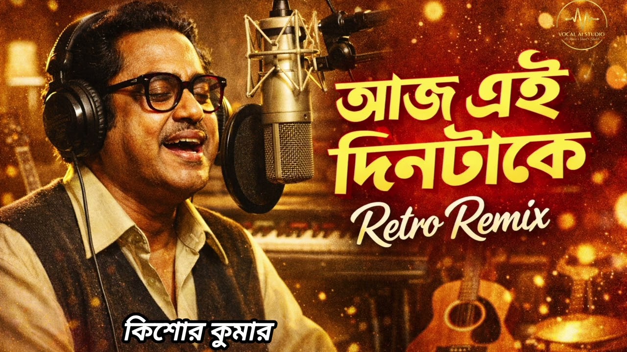 আজ এই দিনটাকে ❤️ | Retro Remix Bengali Song | Kishore Kumar Classic | Romantic Bengali Song 2026