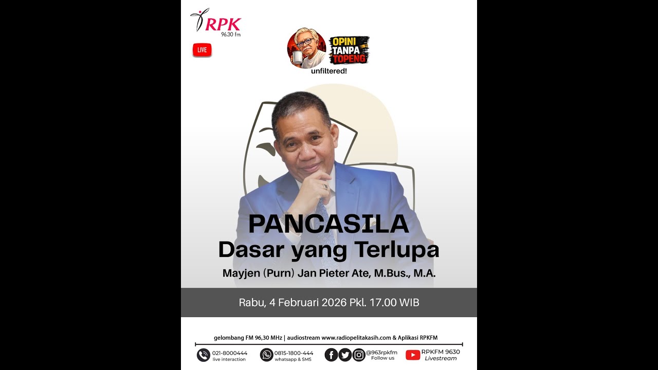 PANCASILA DASAR YANG TERLUPA | OPINI TANPA TOPENG | RABU, 04/02/2026