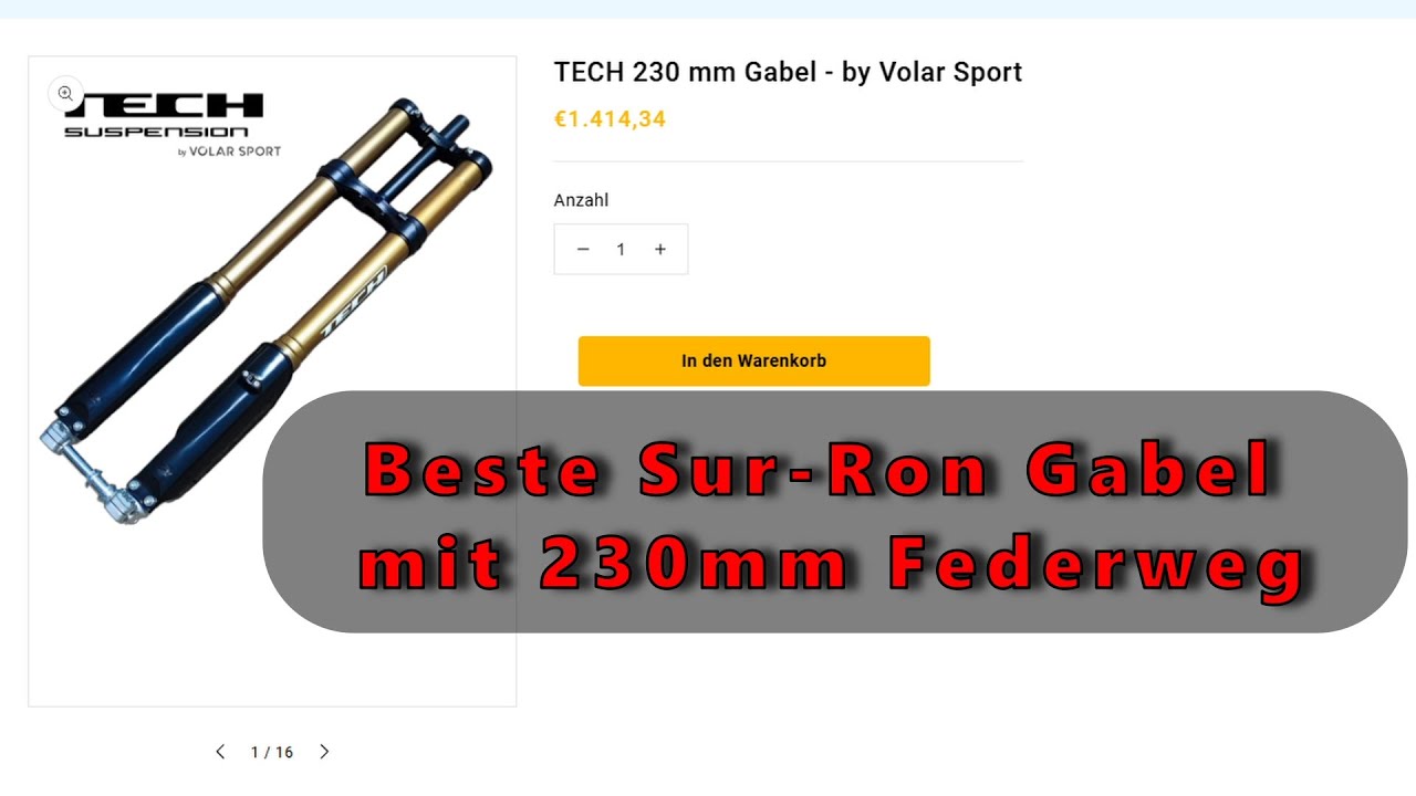 Volar TECH Suspension ; Beste Sur Ron Gabel?? Part1