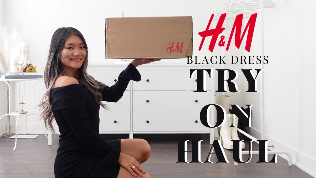 H&M BLACK DRESS TRY ON HAUL FW22 23