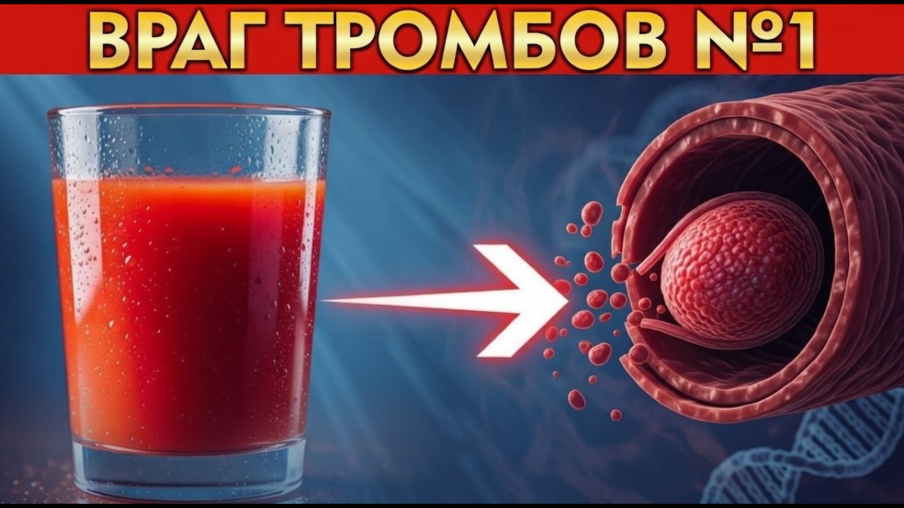 ГЛАВНЫЙ ВРАГ ТРОМБОВ НАЙДЕН! 1 стакан натощак, и кровь станет жидкой как родниковая