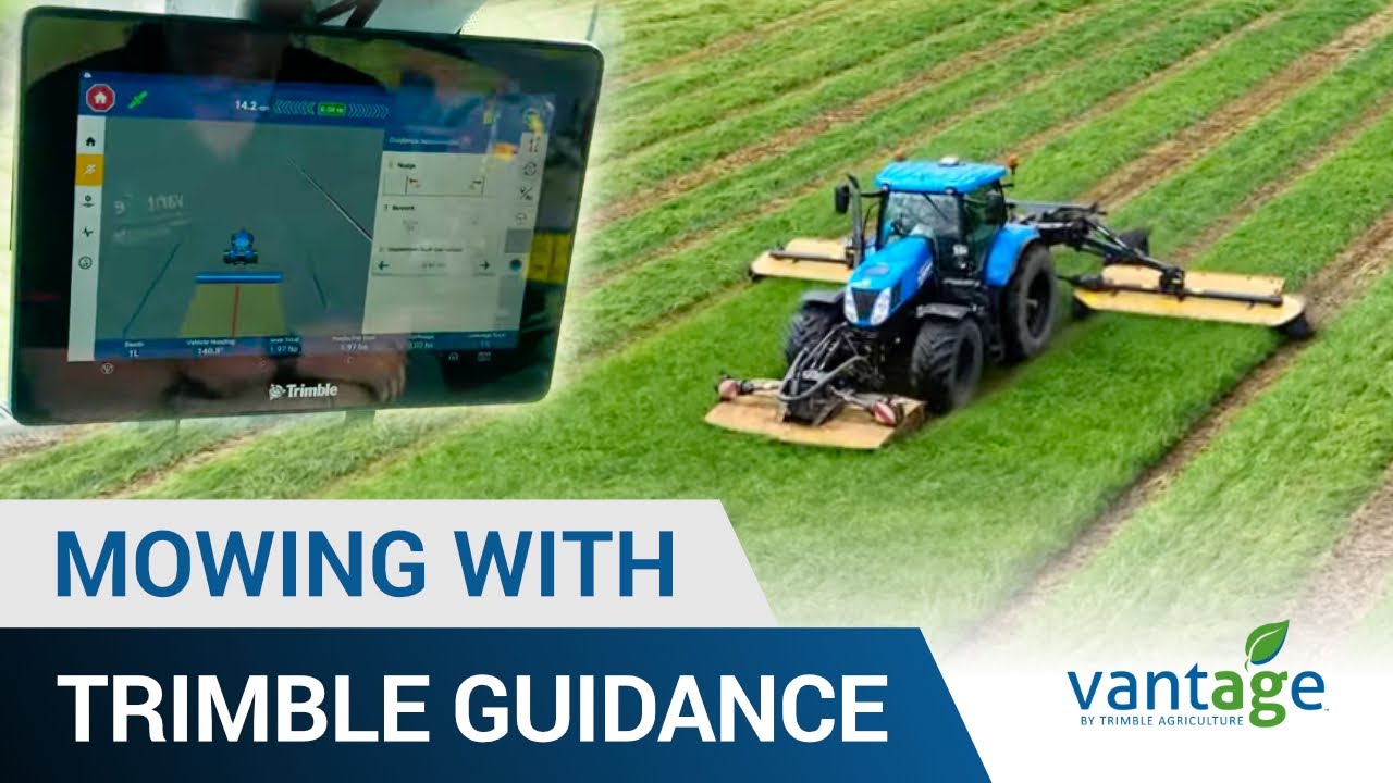 Mowing with Trimble Guidance | Vantage Ireland