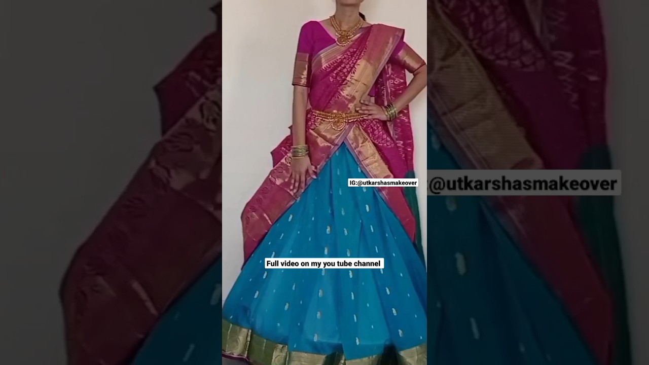 Lehenga Saree Draping #shorts #sareefashion #lehanga @GroomingwithUtkarsha