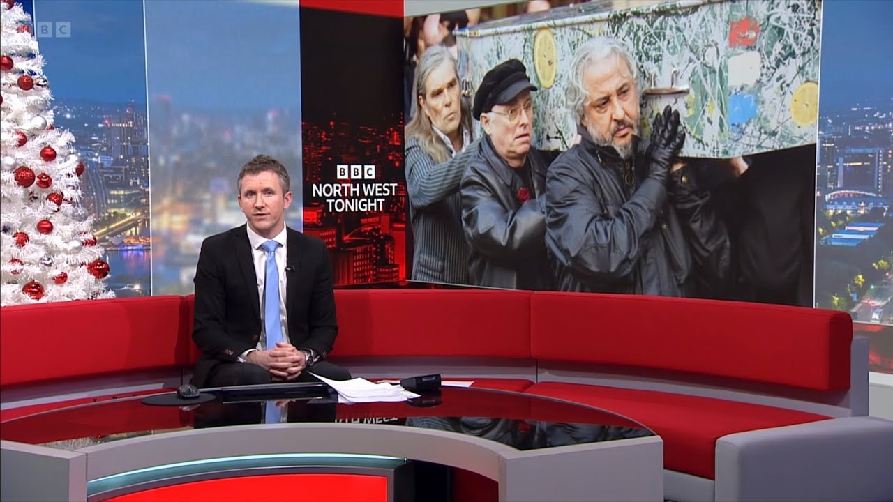 BBC North West Tonight Gary Mani Mounfield funeral report 22.12.25 