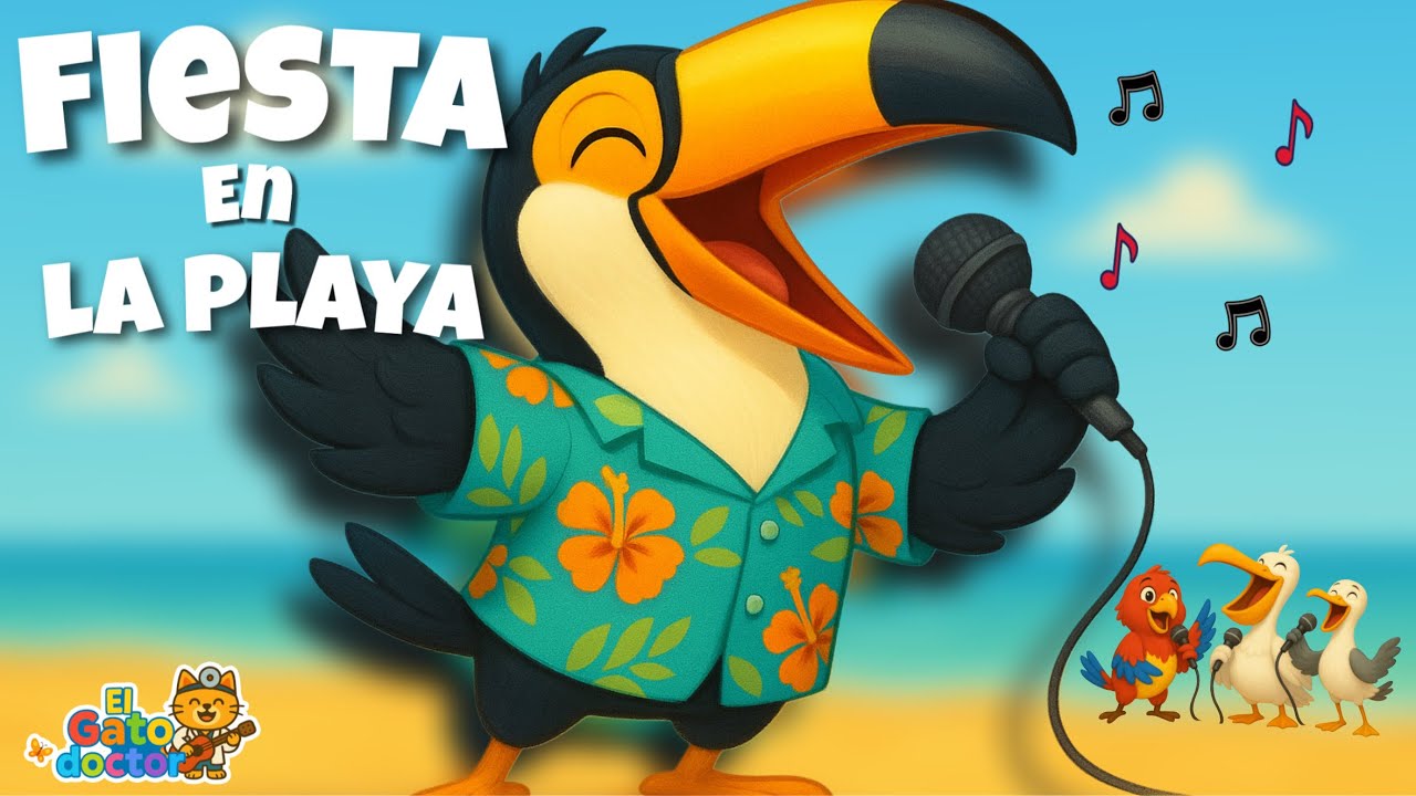 🎶 Fiesta en la playa con el Gato Doctor 🏖️ Canci&oacute;n infantil alegre y divertida 🐱🎤