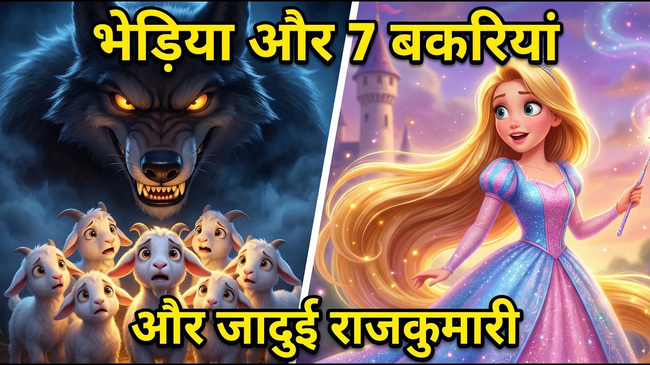 Bad Wolf and Seven Little Goats | Rapunzel | Tales in Hindi | बच्चों की नयी हिंदी कहानियाँ