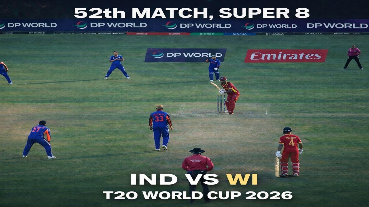 IND vs WI Highlights Today Match 52nd | India vs West Indies | T20 World Cup 2026 Super 8