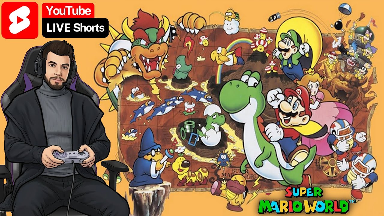 96 SAÍDAS OU NADA! 🔴 Super Mario World 100% AO VIVO! #liveshorts #mario