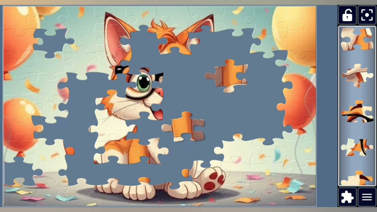 Professor Paws’ Party Celebration 🎈🧩✨// #celebration #cat #party #glasses #fun @puzzlemaster1034 