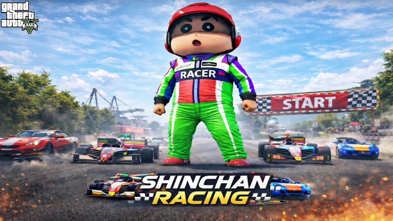 GTA 5 Shinchan Racing Gameplay 🚗 | Epic Funny Race in GTA V | UltraGamer Hub