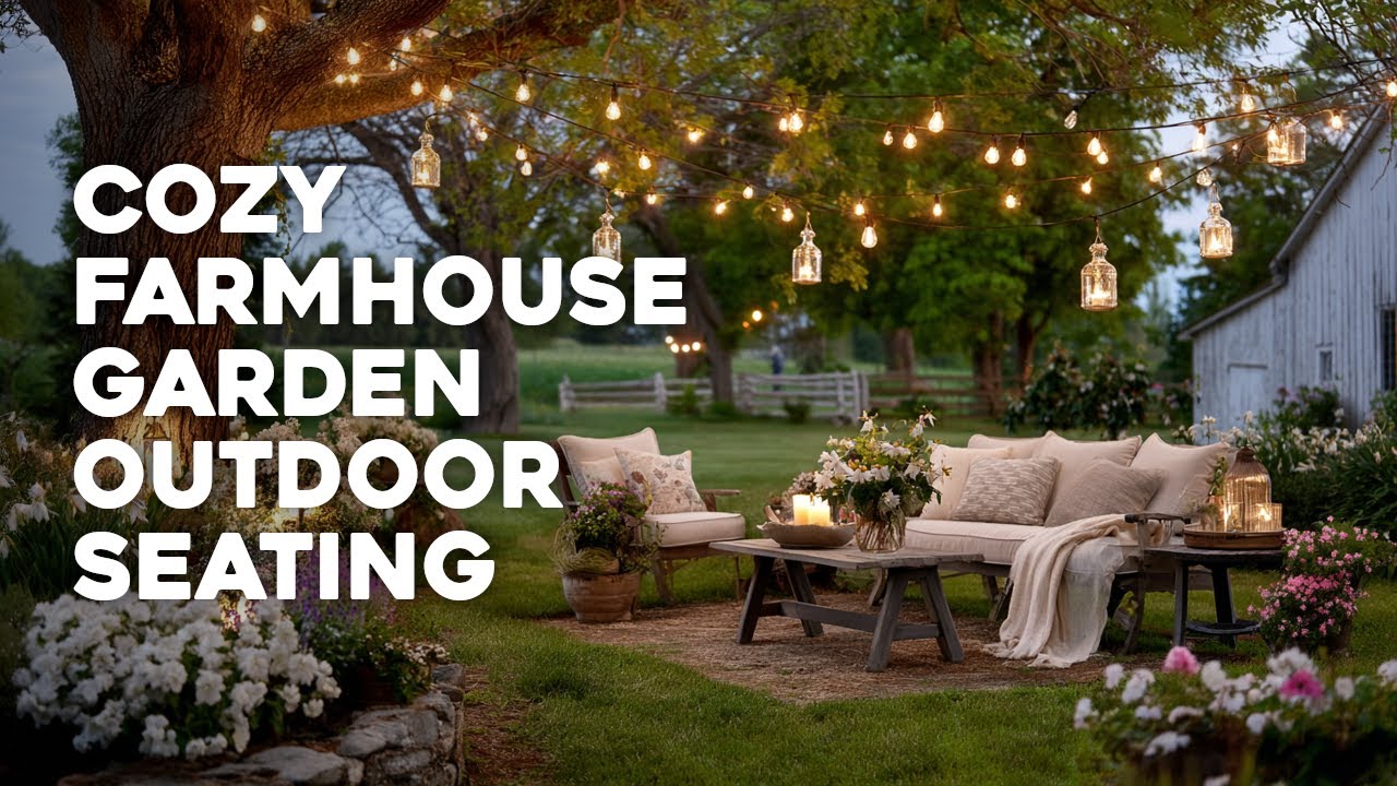 🌿🪑 Cozy Farmhouse Garden Decor Ideas with Comfortable Outdoor Furniture & Seating